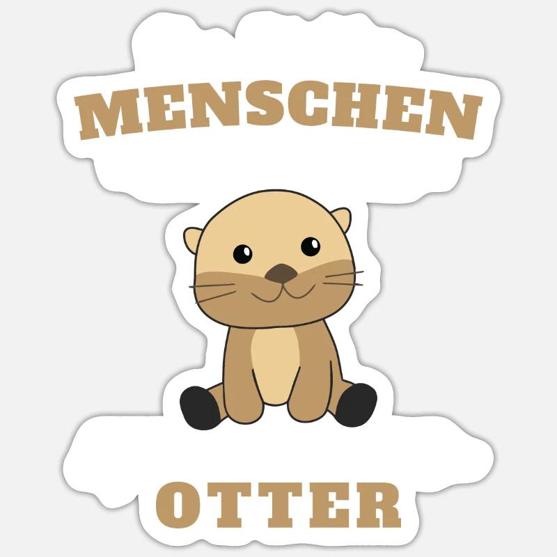 Menschen Kostüm Ich bin ein Otter Sticker Größe S (10 x 10 cm)