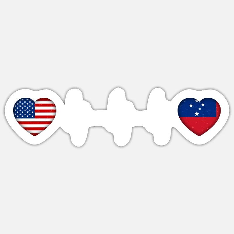 Samoa - Sticker Größe S (10 x 10 cm) - Mattweiß