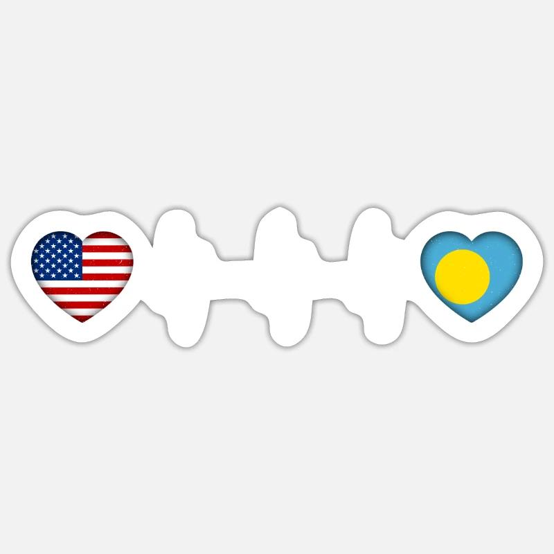 Palau - Sticker size S (10 x 10 cm) - white matte
