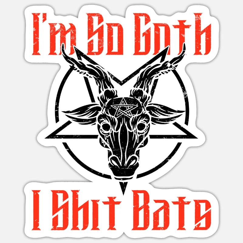 Satan Beelzebub Devil Gothic Pentagram Mystical Sticker size S (10 x 10 cm)