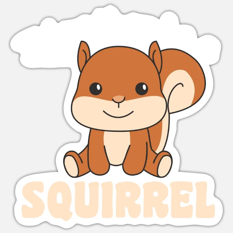 Ich wäre lieber ein Eichhörnchen - süße Tiere - Sticker Größe S (10 x 10 cm) - Mattweiß