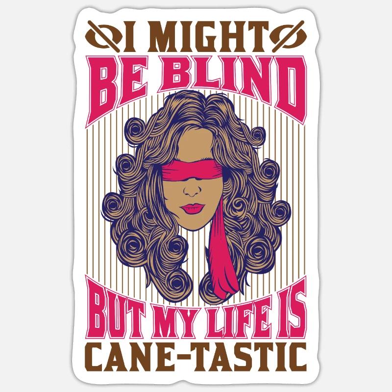Blindheitsbewusstsein Gesetzlich Blind - Sticker Größe S (10 x 10 cm) - Mattweiß