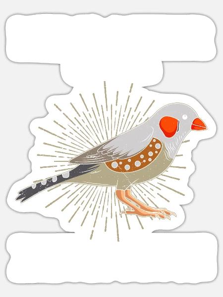 Life is better with a Zebra Finch Vogelliebhaber - Sticker Größe S (10 x 10 cm) - Mattweiß