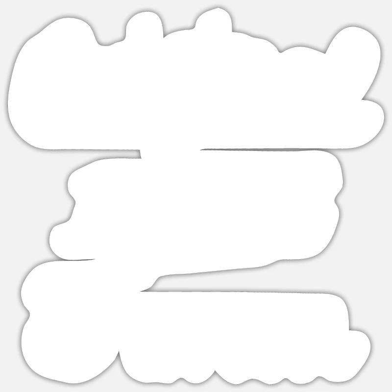 Original 100 % Simon - Sticker taille S (10 x 10 cm) - blanc mat