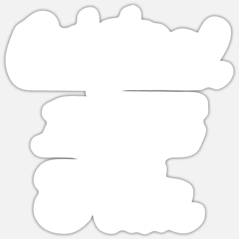 Original 100% Silke - Sticker size S (10 x 10 cm) - white matte