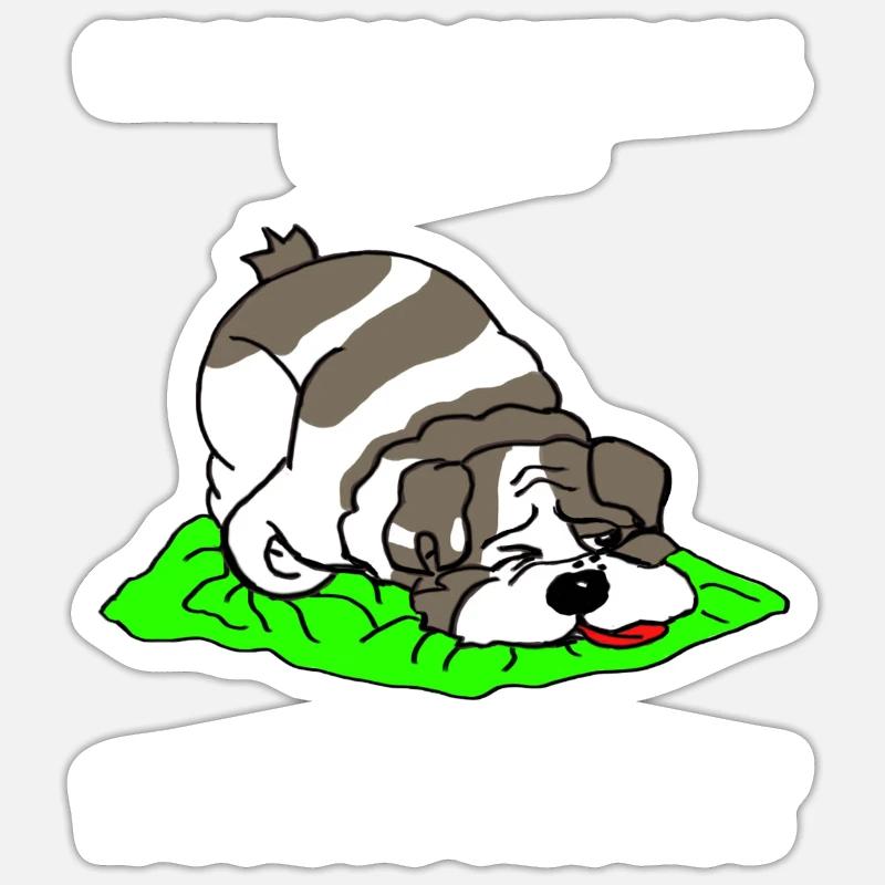 Ich darf so platt sein, ich hatte Nachtdienst - Sticker Größe S (10 x 10 cm) - Mattweiß