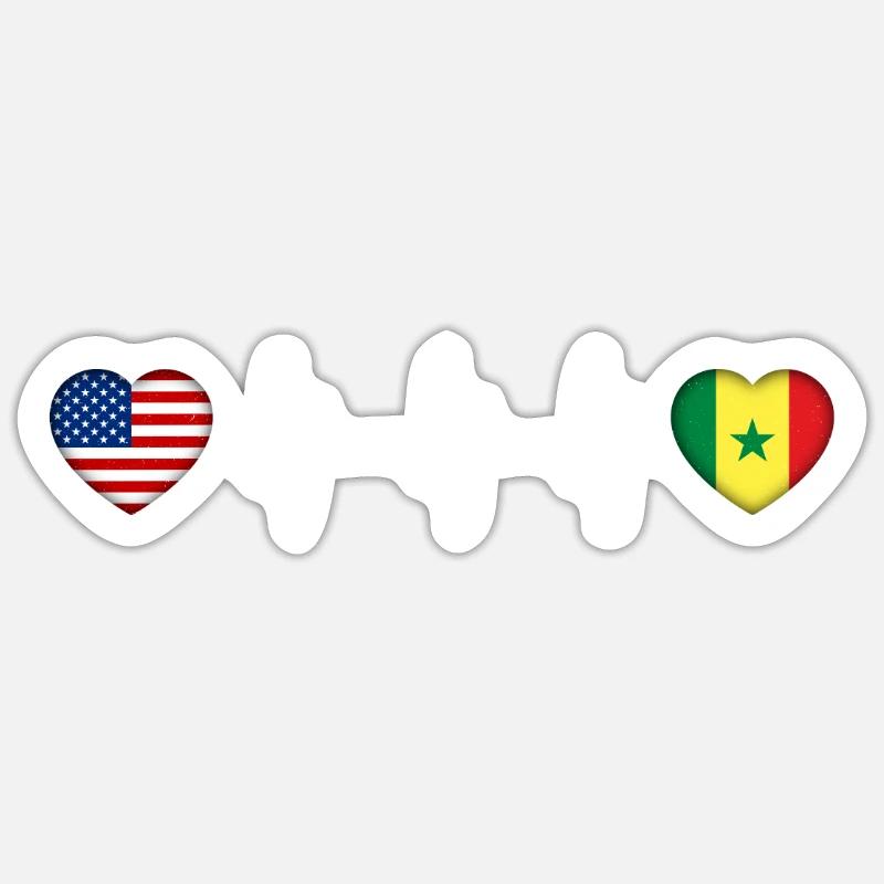 Senegal - Sticker size S (10 x 10 cm) - white matte