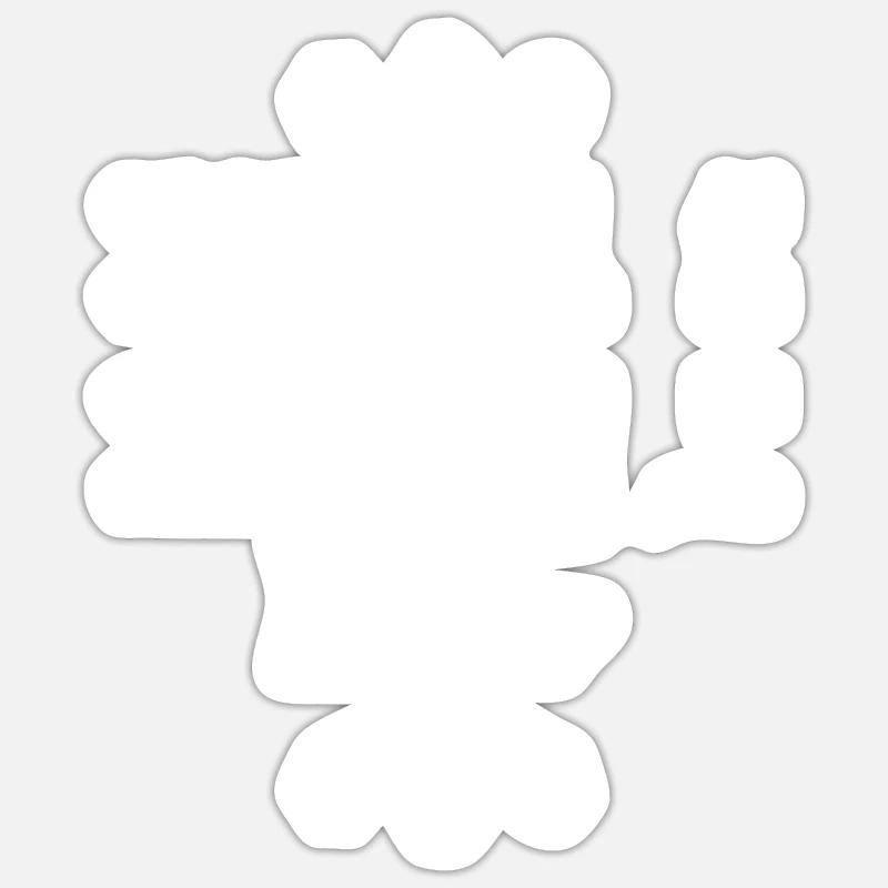 Er liebt Dich. Wer ist das? Mein - Pointer - Sticker Größe S (10 x 10 cm) - Mattweiß