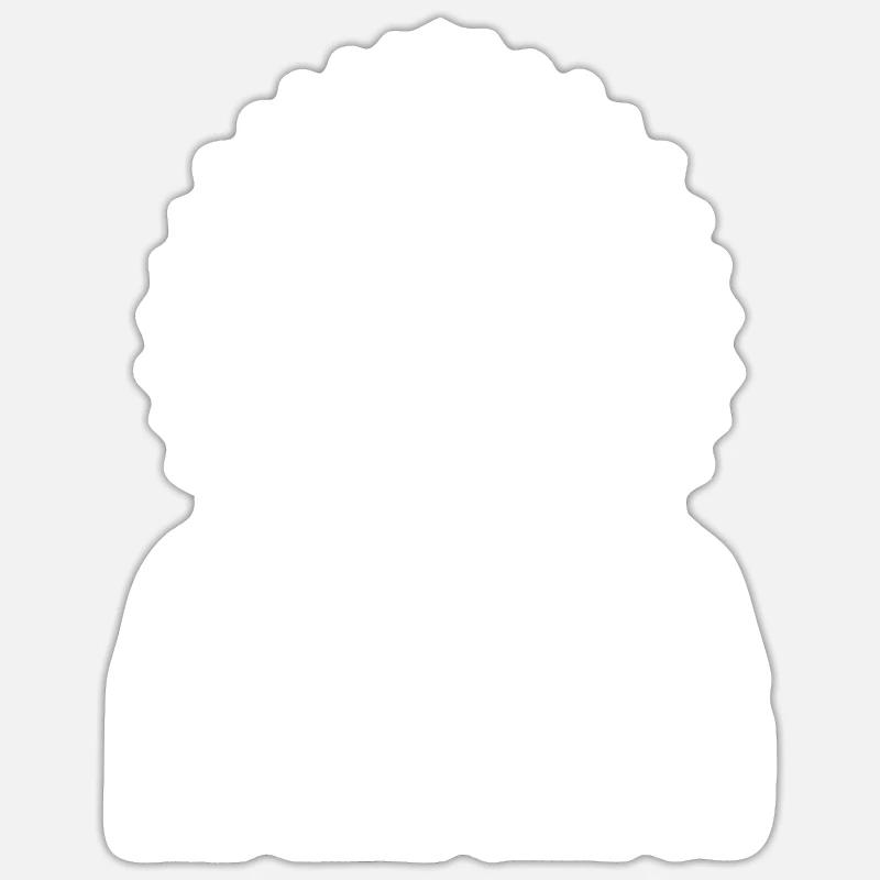 Bouddha bouddhiste drôle - Sticker taille S (10 x 10 cm) - blanc mat