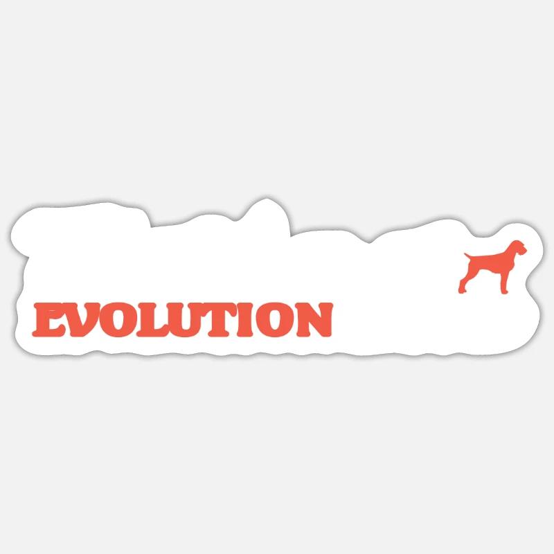 Hunde Deutsch Drahthaar Hundebesitzer - Sticker Größe S (10 x 10 cm) - Mattweiß