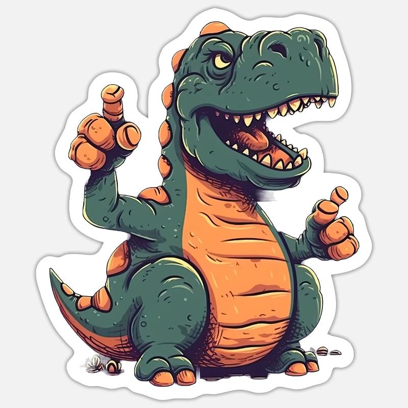 Thumbs Up Rex A Friendly Dinosaur Sticker size S (10 x 10 cm)