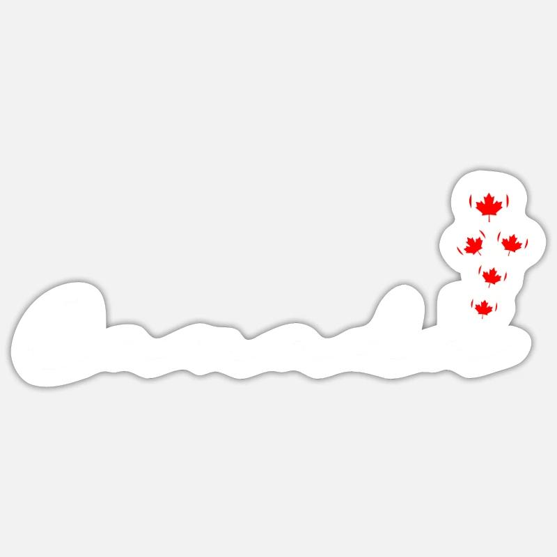 Canada - Sticker taille S (10 x 10 cm) - blanc mat