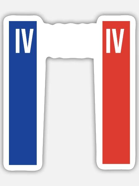 Paris IV Hôtel de Ville Paris - Sticker Größe S (10 x 10 cm) - Mattweiß