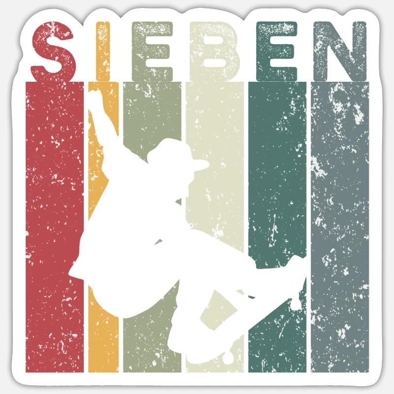 Sieben Sticker Größe S (10 x 10 cm)