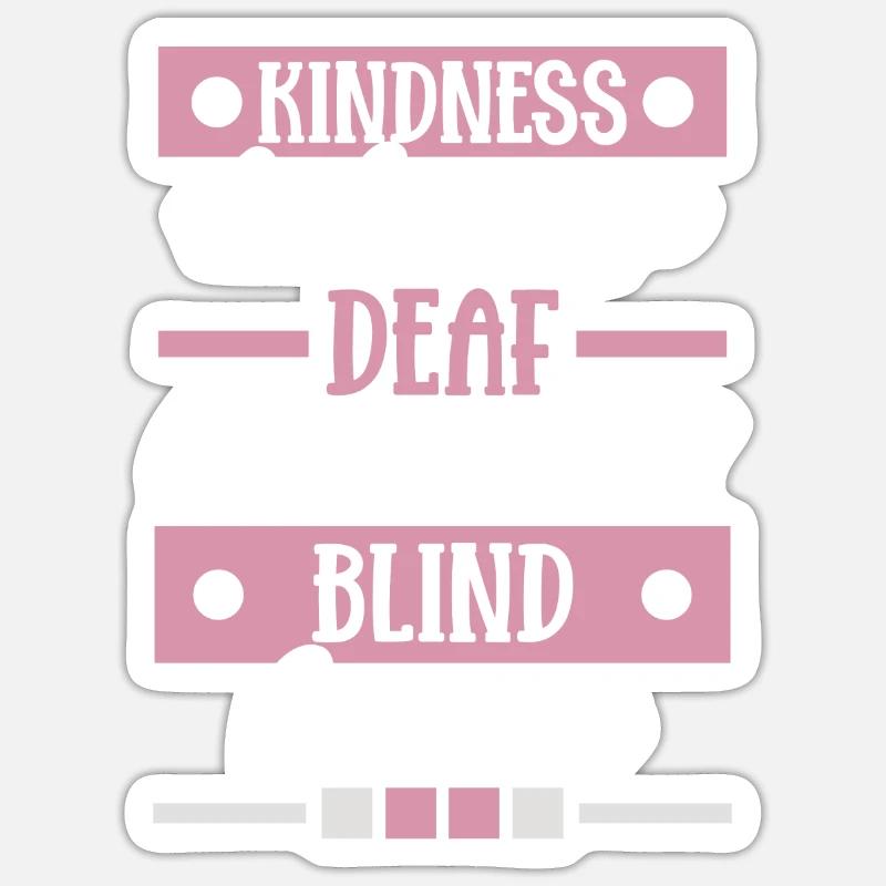 Blind Blindness Awareness Visual Impairment - Sticker size S (10 x 10 cm) - white matte