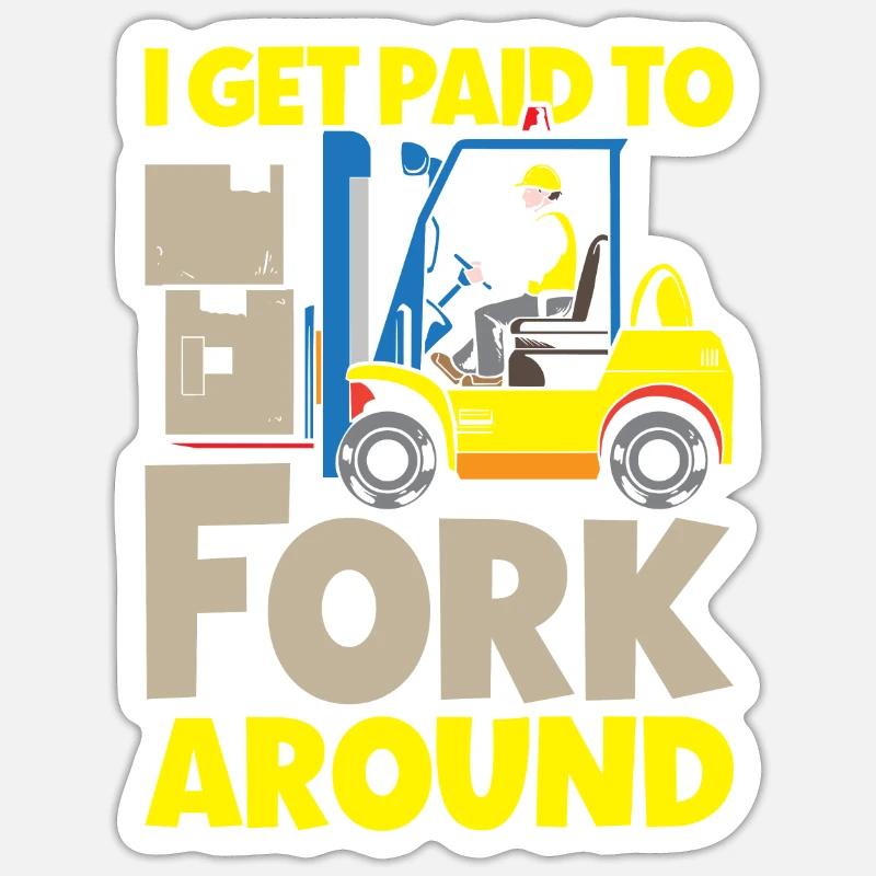 Forklift Driver Warehouse Forklift Sticker size S (10 x 10 cm)
