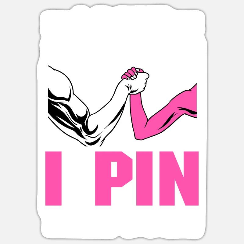 Bras de fer Sticker taille S (10 x 10 cm)