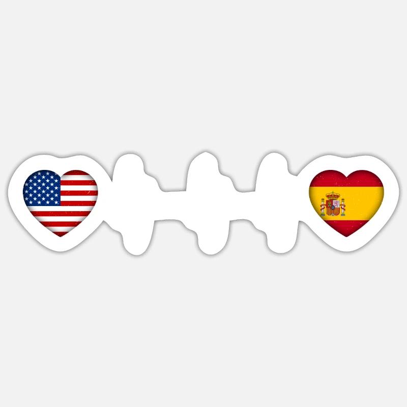 Espagne - Sticker taille S (10 x 10 cm) - blanc mat