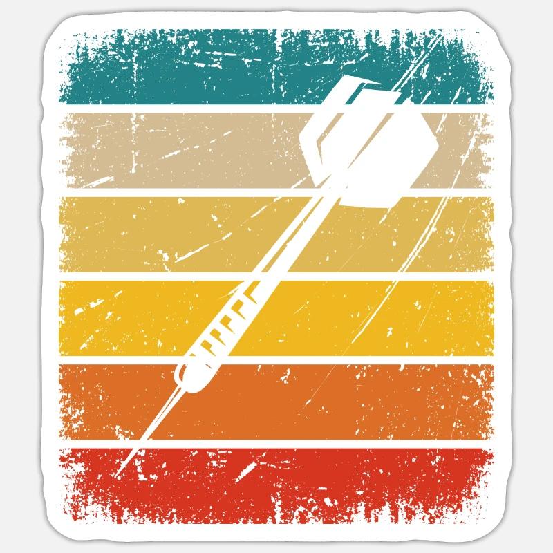 Retro Rectangle - Dart - Sticker size S (10 x 10 cm)