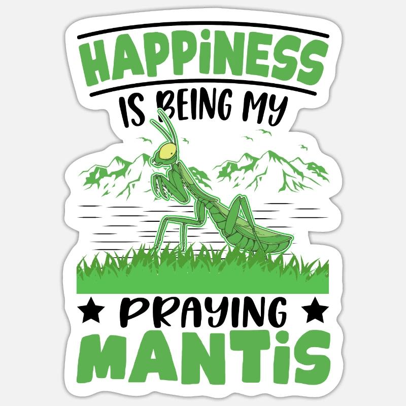 Gottesanbetterin Glück Mantis Sticker Größe S (10 x 10 cm)