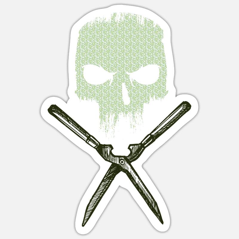Gärtner Gartenpflege Arbeit - Sticker Größe S (10 x 10 cm) - Mattweiß