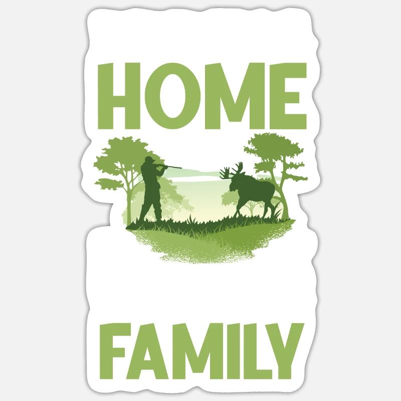 Hirschjagd Hirschjäger Jagdsaison Bockjagd Sticker Größe S (10 x 10 cm)