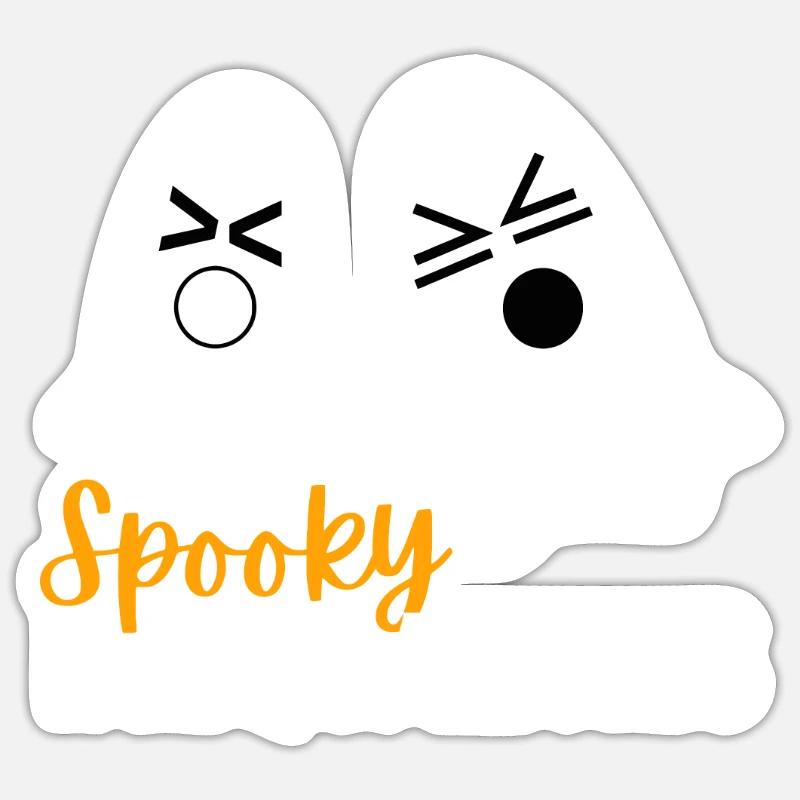 Spooky Inequalities Ghosts - Halloween Math Teache Sticker size S (10 x 10 cm)