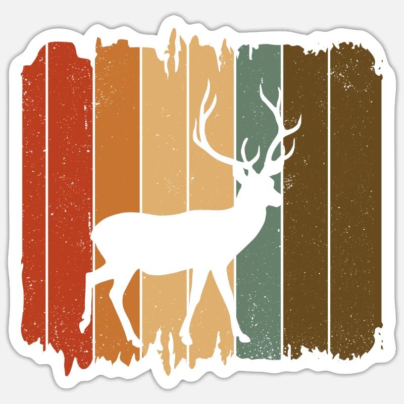 Deer - Sticker size S (10 x 10 cm) - white matte