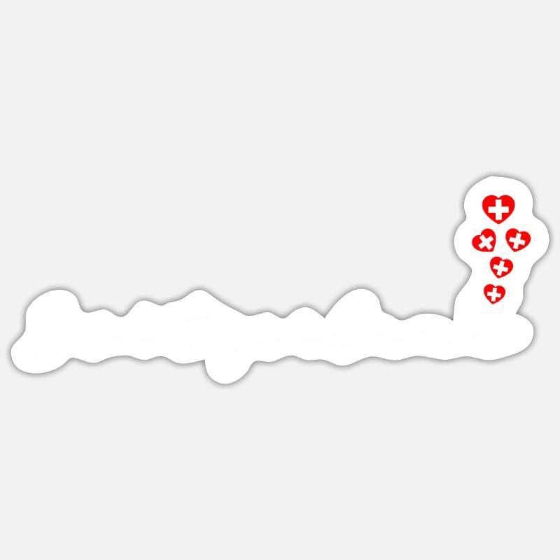 Schweiz - Sticker Größe S (10 x 10 cm) - Mattweiß