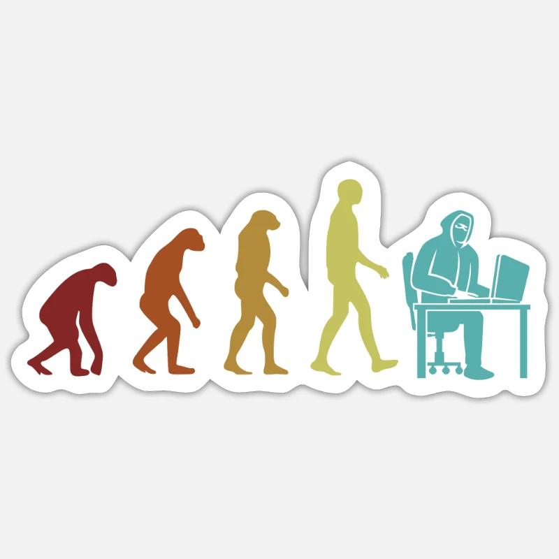 Hacker Evolution Sniffer Social Engineering Sticker Größe S (10 x 10 cm)