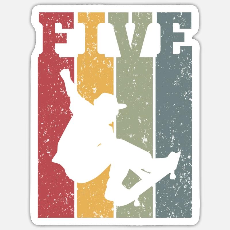 Five Sticker Größe S (10 x 10 cm)