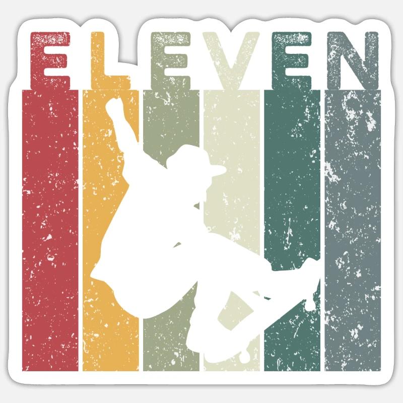 Onze - Sticker taille S (10 x 10 cm) - blanc mat