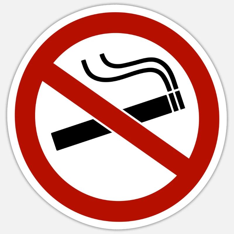 Interdiction de fumer - Panneaux d’interdiction de fumer Sticker taille S (10 x 10 cm)