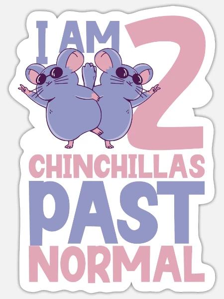 Chinchilla Liebhaber Geschenk Geschenkidee - Sticker Größe S (10 x 10 cm) - Mattweiß