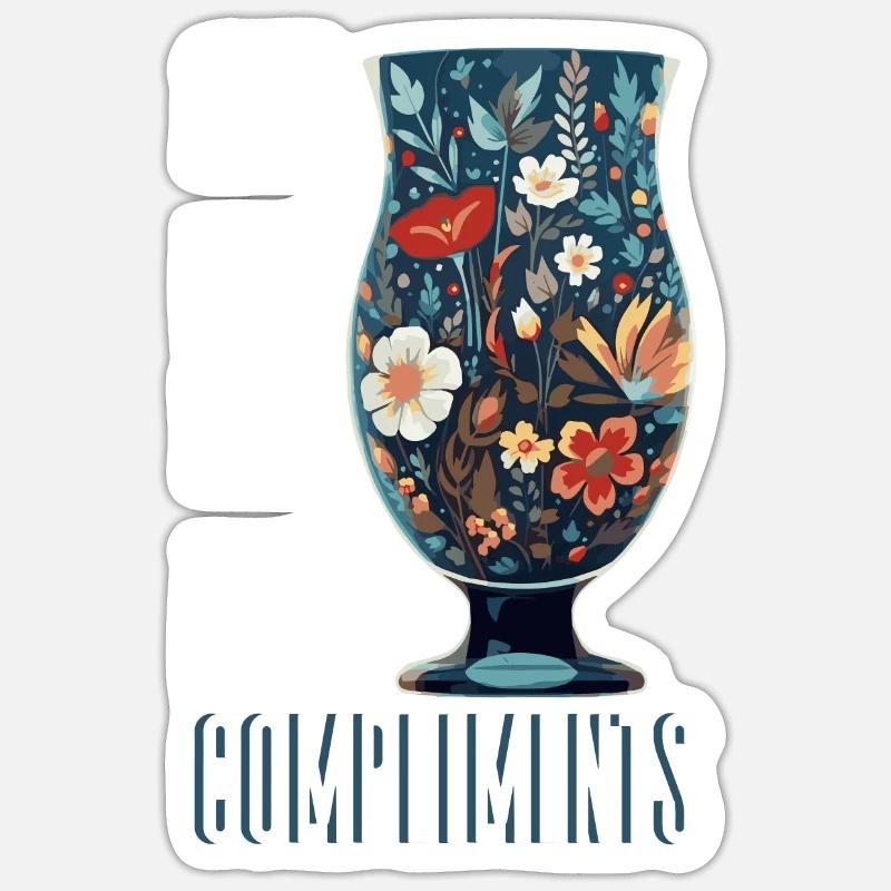 Émail Will pour les compliments - Verre émaillé Sticker taille S (10 x 10 cm)