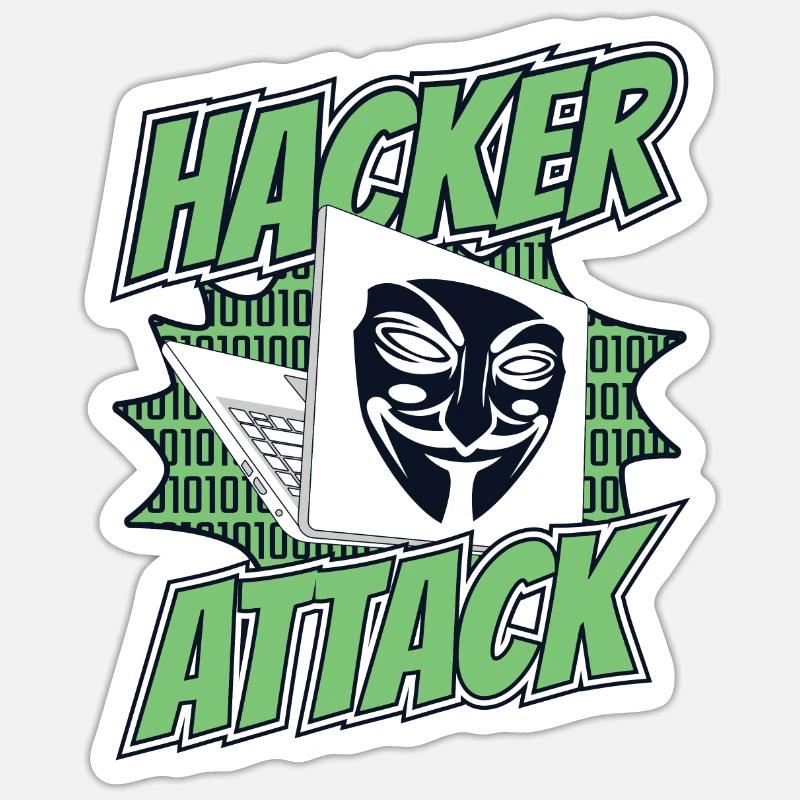 Hacker Attack Social Engineering Phishing Sniffer Sticker size S (10 x 10 cm)