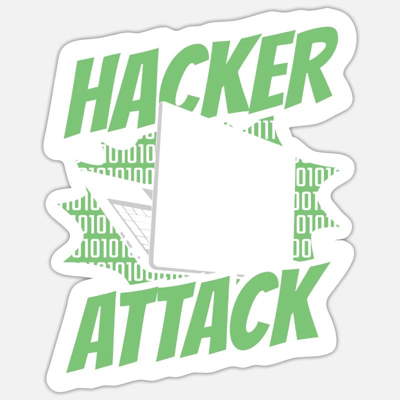 Attaque de hacker Social Engineering Phishing Sniffer Sticker taille S (10 x 10 cm)
