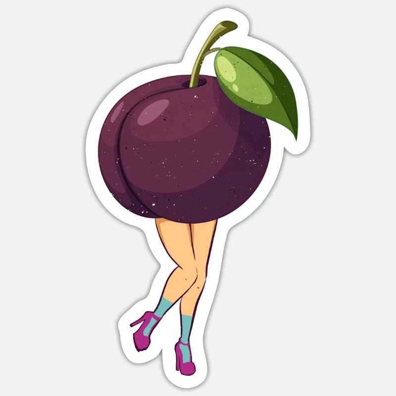 Plums Cool - Sticker size S (10 x 10 cm) - white matte
