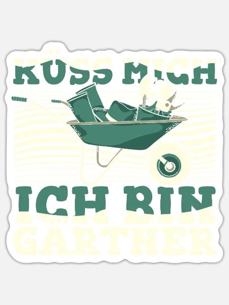 Hobbygärtner Garten Witzig - Sticker Größe S (10 x 10 cm) - Mattweiß