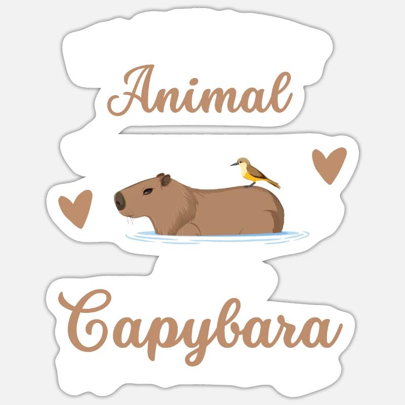 Rodent Capybara Funny Gift Capybara - Sticker size S (10 x 10 cm) - white matte