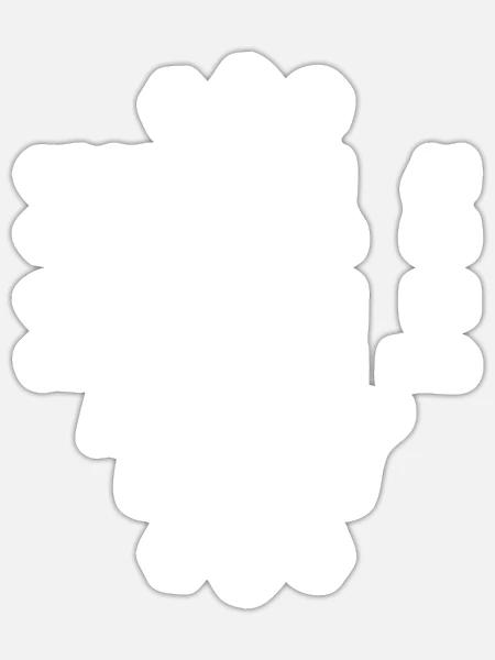 Er liebt Dich.Wer ist das? Italienischer Windspiel - Sticker Größe S (10 x 10 cm) - Mattweiß