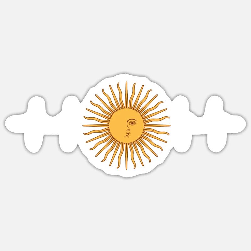 Drapeau de l’Argentine - Sticker taille S (10 x 10 cm) - blanc mat