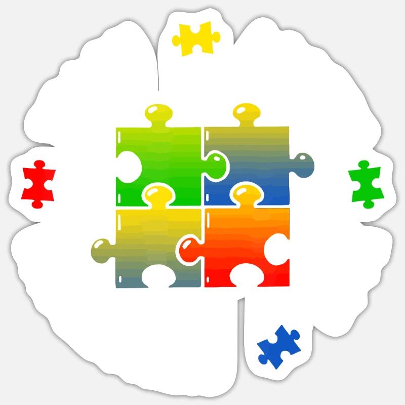 Enseignant de sensibilisation à l’autisme Enseigner Accepter Comprendre L Sticker taille S (10 x 10 cm)