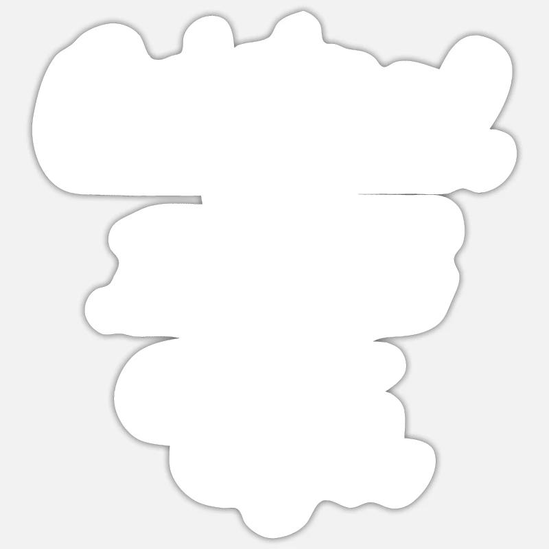 Original 100% Ulli - Sticker taille S (10 x 10 cm) - blanc mat