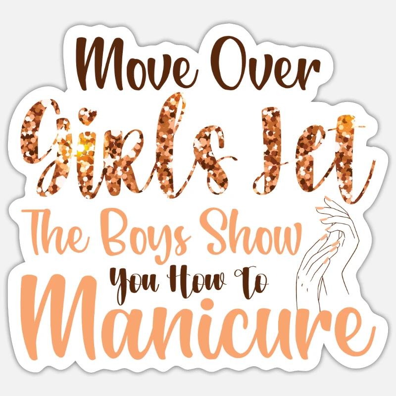 Platz Da, Mädchen - Nageltechnikerinnen Sticker Größe S (10 x 10 cm)