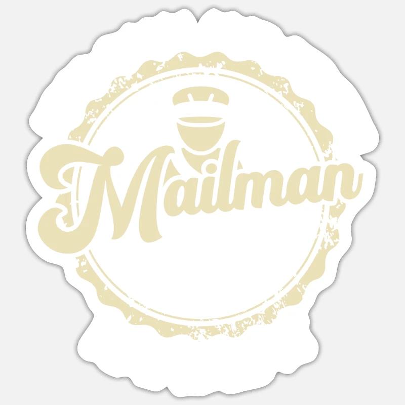 Postbote Postbotin Post Briefträger - Sticker Größe S (10 x 10 cm) - Mattweiß