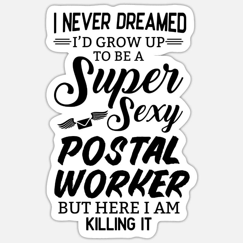 Postbote Postbotin Post Briefträger Sticker Größe S (10 x 10 cm)