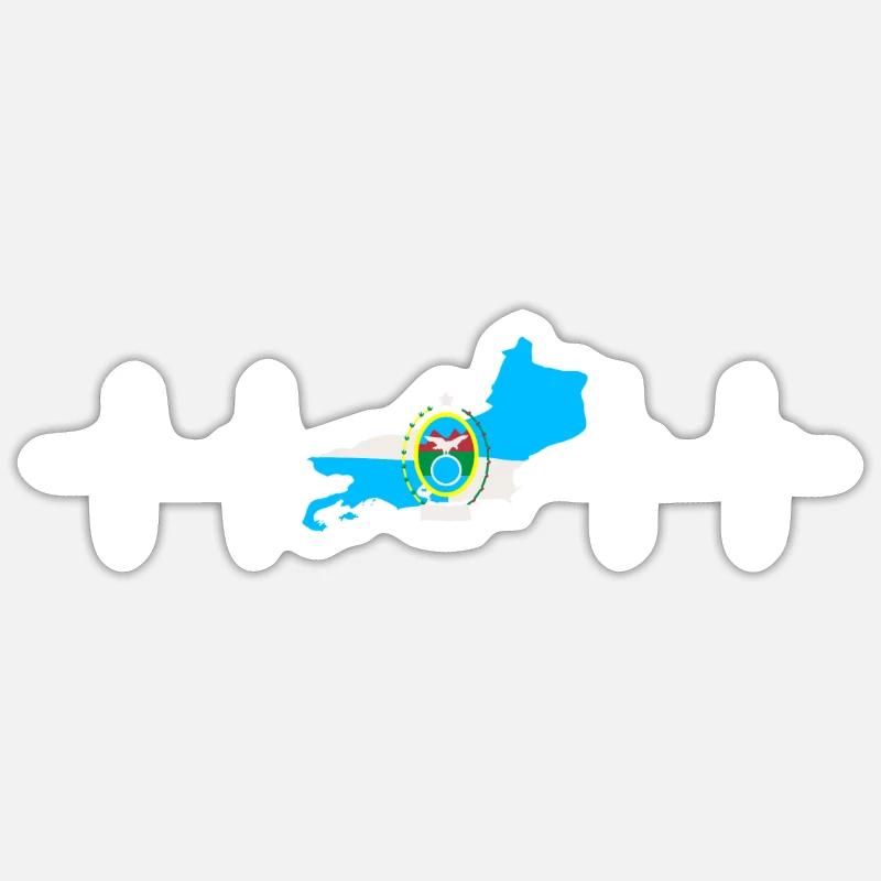 Drapeau de l’Argentine - Sticker taille S (10 x 10 cm) - blanc mat