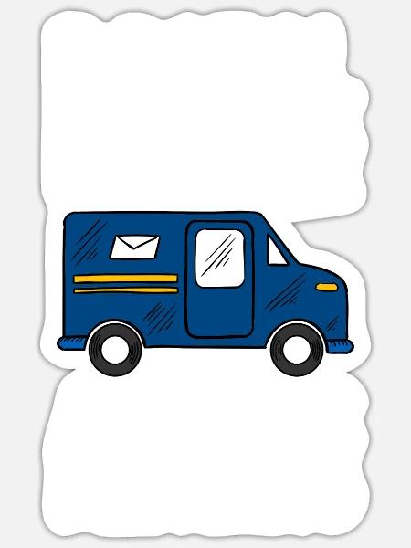 Postbote Postbotin Post Briefträger - Sticker Größe S (10 x 10 cm) - Mattweiß