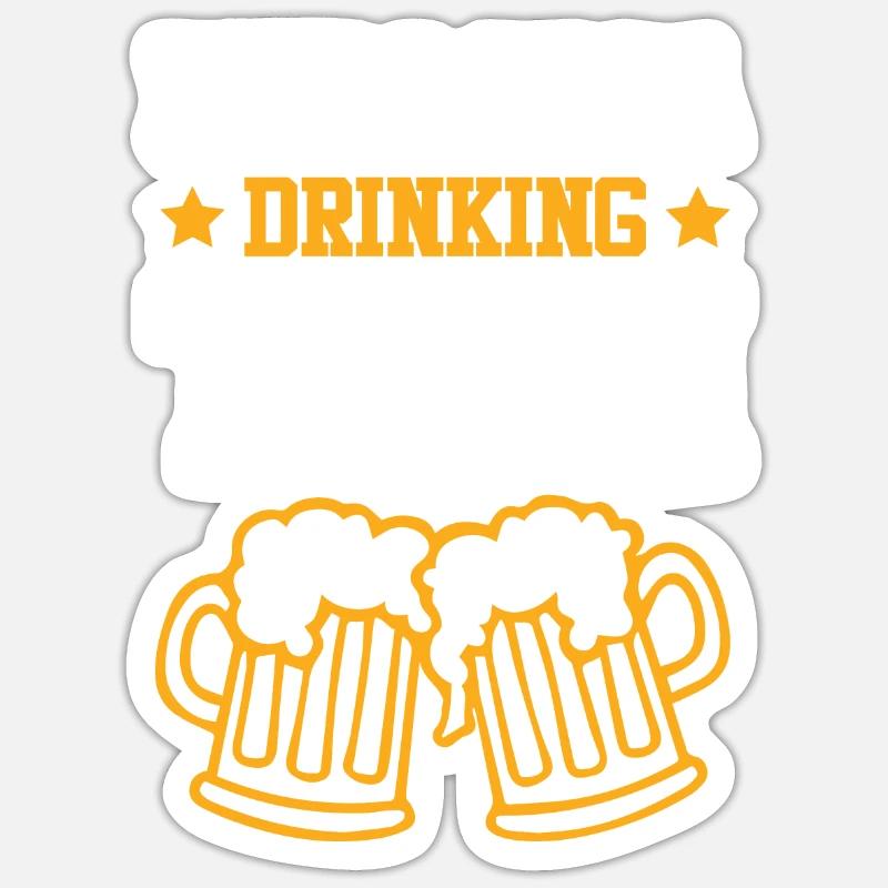 Mallorca Drinking Team - Sticker Größe S (10 x 10 cm) - Mattweiß